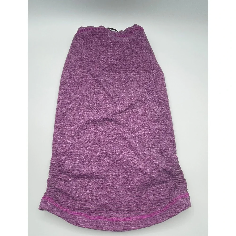 Lululemon Purple Space Dye Knit Neck Warmer Gaiter Adjustable Cinch Toggle